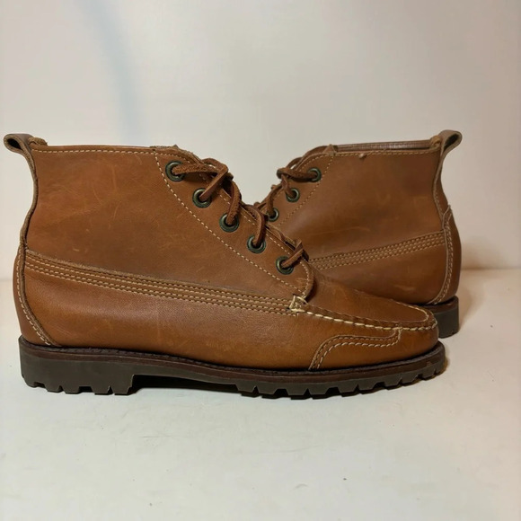 Cole Haan Country Vintage 90s Boots Brown Leather Lace Up Women’s Size 8 M - Picture 4 of 11